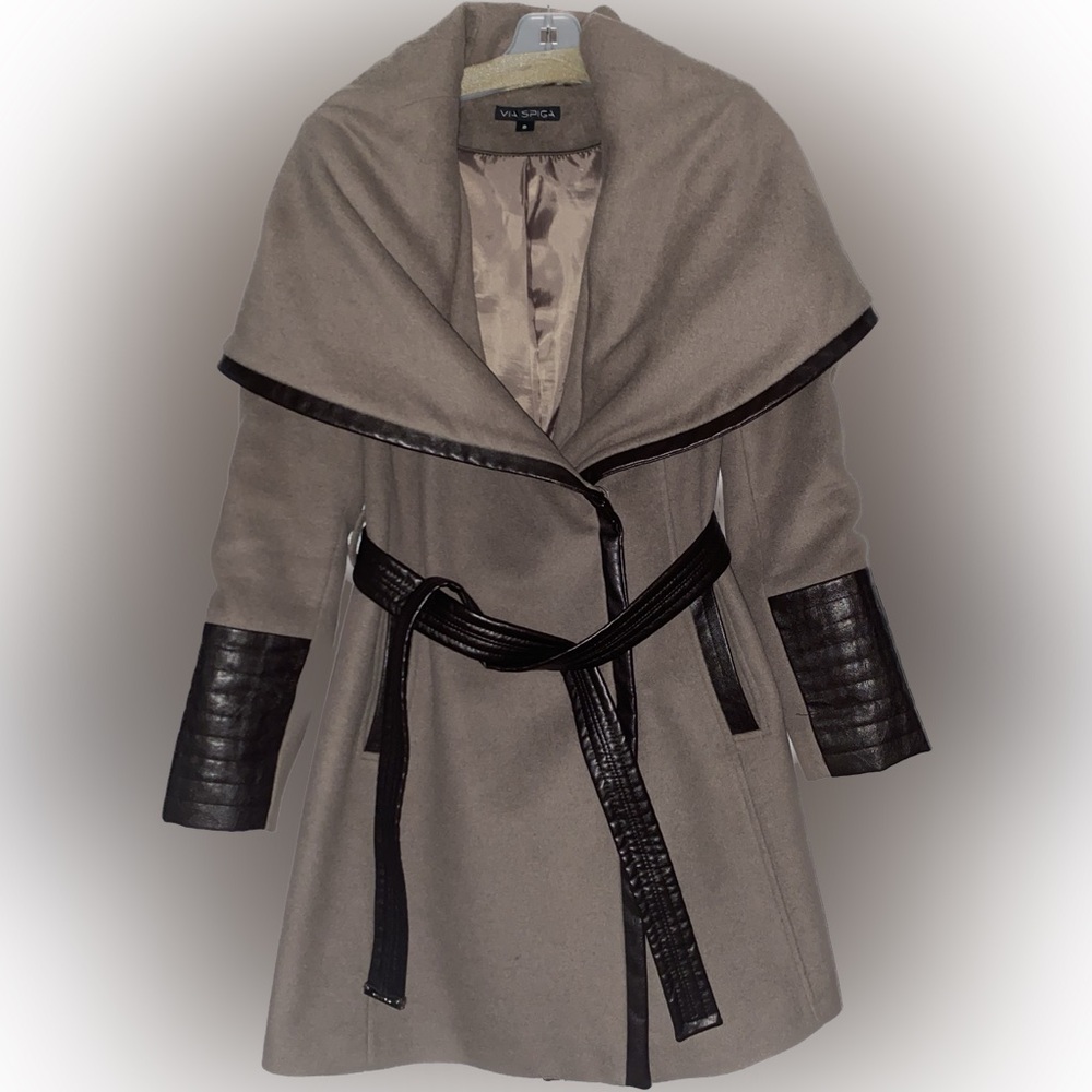 Via Spiga wool wrap beautiful coat size 8